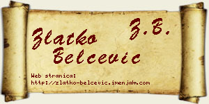 Zlatko Belčević vizit kartica
